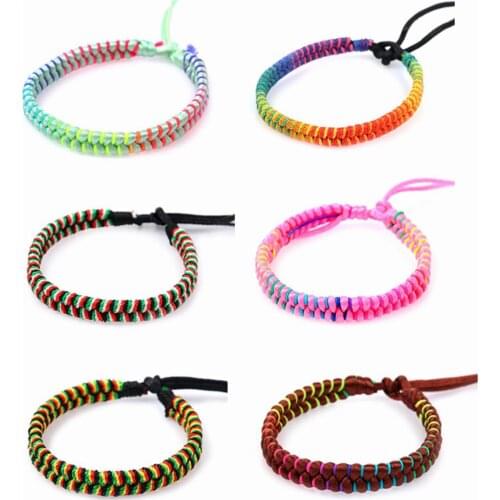 Authentic Tibetan Buddhist Bracelet Knot Lucky Rope Bangle Handmade Multi Colors