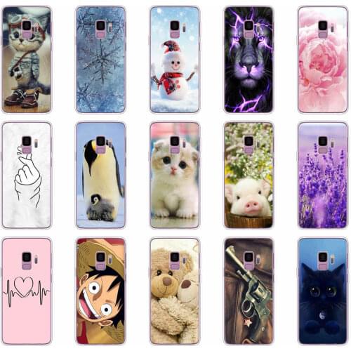 Case For Samsung Galaxy S9 Plus S 9 + Soft TPU Slicone Cover For Samsung S9 Plus Cat Protective phone cases