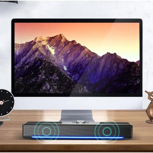 2021 New Computer Bluetooth-compatible Desktop Soundbar Speakers Double Horn 4 Units Stereo Subwoofer Home Theater for PC TV 3W