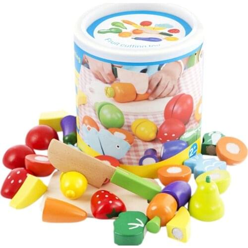 Fruit And Vegetables Play Kitchen Food For Pretend Cutting Food Toys - Educational Playset With Toy Knife, Cutting Board