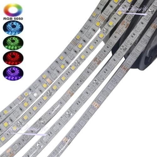 LED Strip 5050 60 LEDs/m Flexible Home Decoration Lighting LED Tape RGB RGBW RGB CCT White/Warm White/Blue/Green/Red 5m/Roll 12V