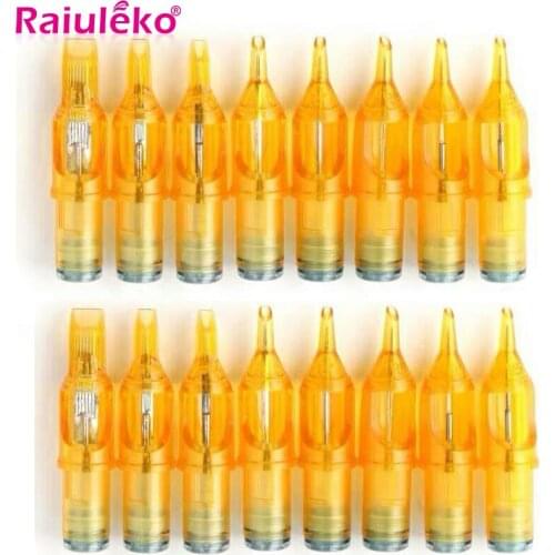 10pcs Disposable Tattoo Cartridge Needles RL/RS/RM/M1 Makeup Needles For Derma Tools Kit Eyebrow Needle Tattoo Machine Pen Gun