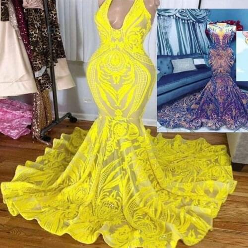 Gold Sequins African Lace Fabric 2020 Embroidered Nigerian Wedding Lace Fabric High Quality French Tulle Lace Fabric SL643