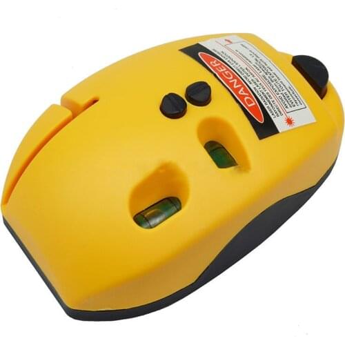 Hot multi functional Laser-level Horizon Vertical line level tool spirit level mouse type Right Angle 2 Red Lines