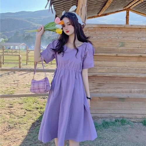 LKGHULO Solid Summer Dresses
