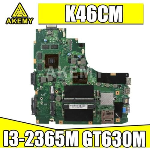 AKemy K46CM Laptop motherboard For Asus A46C S46C K46CB K46CM K46C K46 Test original mainboard I3-2365M GT630M