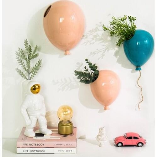 American Ceramic Balloon Wall Hanging Cake Ice Cream Shop Wall Creative Vase Kindergarten Wall Decoration Pendant