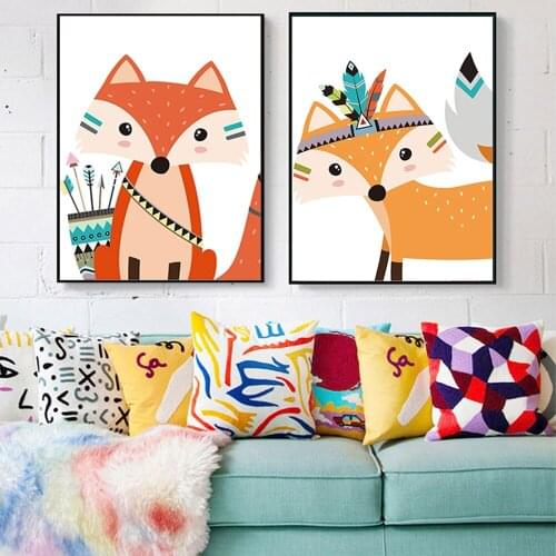 Toddler Animal Canvas Wall Art Poster Nordic Abstract Marble Texture Print Painting Decorative Picture Modern Home Decor