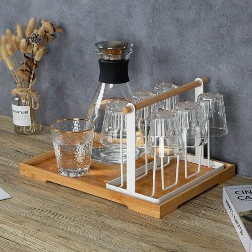 Cup Drying Rack Drinking Glass and Sports Bottle Drainer Stand and Mug Tree for Kitchen Countertop 66CY