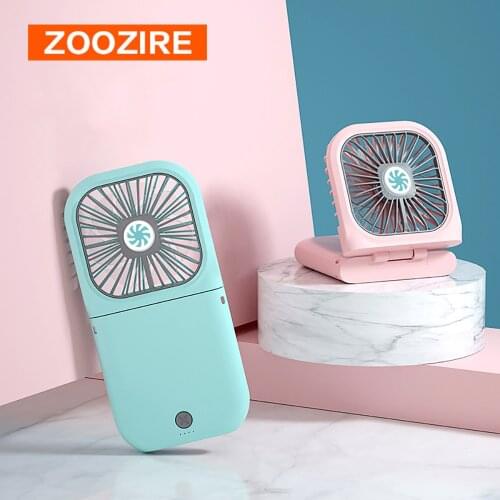 Hanging Neck Fans Mini Portable Folding USB Charging 3000mAh Power Bank Portable Handheld Desktop Multi Function Fan