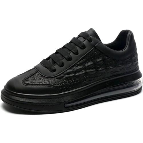 YSHUNIJ 2021 Spring Autumn Casual Shoes Mens Crocodile Pattern Shallow Mouth Comfortable Wear Resistant Mens Shoes