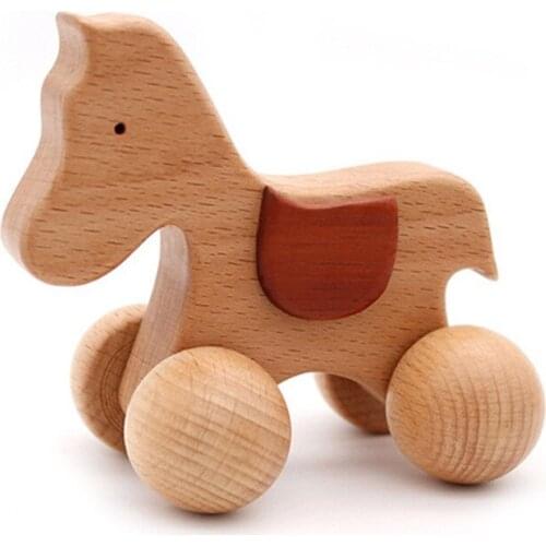 New Montessori Educational Wooden toy 3D Puzzle Wooden Animal Sensory Spinning Top Training Early Intellectual Learning Toy