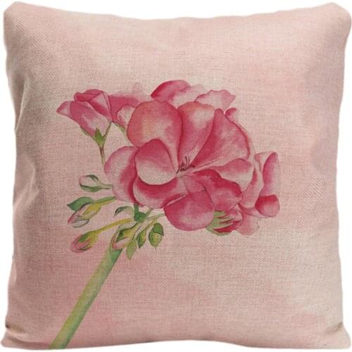 Pink Flowers Printed Throw Pillow Case Decorative Cushion Cover Pillowcase By Lvsure For Car Sofa Seat Hydrangea Camellia
