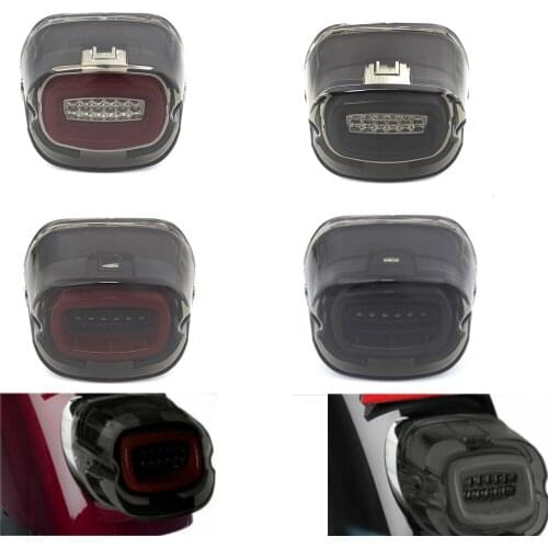 Motorcycle LED Rear Brake Tail Light Turn Signal License Plate Lamp For Harley FLST FXST Softail Fat Boy Sportster 883 Taillight