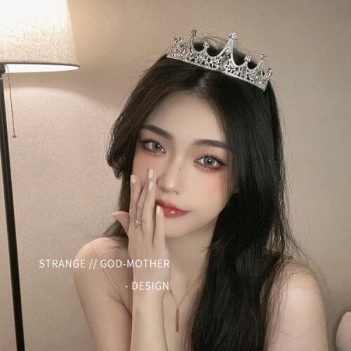 French Queen Princess Crown Bride Tiara Wedding Dress Hair Accessory 18 years old bar mitzvah birthday gift female retro tiara