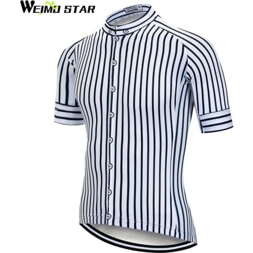 Weimostar Stripe Cycling Jersey Men Summer Pro Team Cycling Clothing Ropa Ciclismo Quick Dry MTB Bike Jersey Maillot Ciclismo