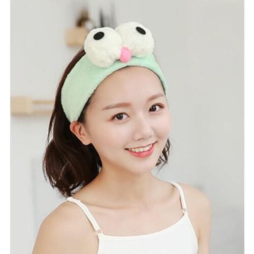 ZhangJi Cartoon Cute Hairband Women Headband Elastic Hair Holder Comfortable Hairlace Bath Wash Face Girls Accessories