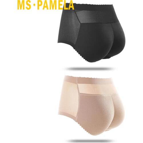 Fake Butt Mid-Waist Panties Buttocks Large Size Buttocks Briefs Smooth And Seamless Thickened Panties
