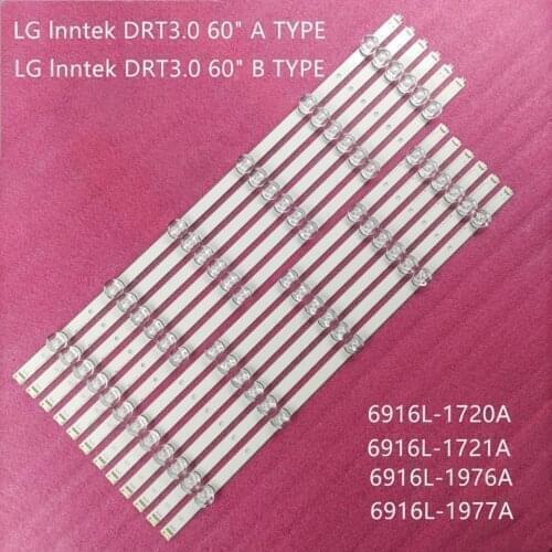 1 set = 12 pieces For LG 60LB/ LY INNOTEK DRT 3.0 A B Type 60" 140107 6916L-1976A/1720A 6916L-1977A/1721A LED Backlight Strips