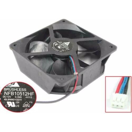 Delta Electronics NFB10512HF H113 DC 12V 0.39A 105x105x32mm 3-wire Server Cooling Fan