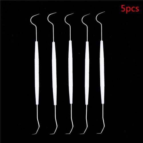 5Pcs/lot Dentist Teeth Clean Hygiene Probe hook Pick Stainless Steel Dental Tool