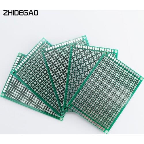 5pcs 5X7cm PCB Prototype Board Circuit Protoboard Universal Stripboard Prototyping Veroboard 5X7 Double Panel