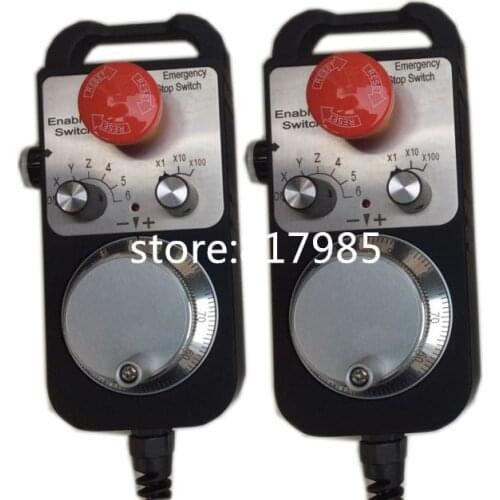 Best price 6 Axis Pendant Handwheel with Emergency Stop manual pulse generator MPG for Siemens, MITSUBISHI, FANUC etc