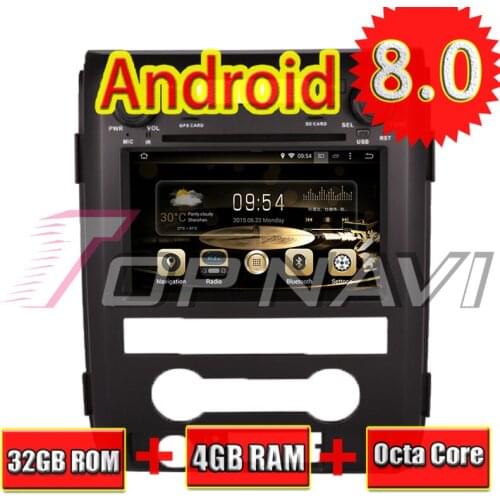 TOPNAVI 8'' Octa Core Android 8.0 Car DVD Multimedia Player for For FORD F150 2009-2014 Audio Radio Stereo 2DIN GPS Navigation