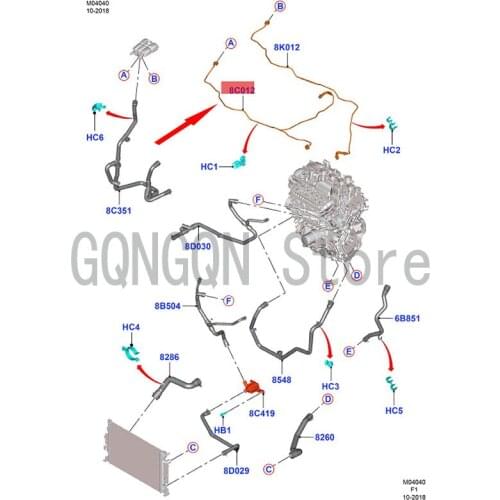 CAR Water Tank Return Pipe Hose For dMo nd eoF oc usK uga Water Tank Exhaust Pipe Water Tank Upper Hose Radiator Water Pipe