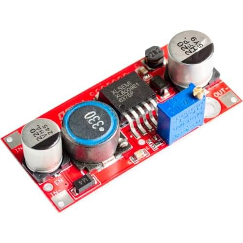 Boost Buck DC-DC Adjustable Step Up Down Converter XL6009 Power Supply Module 20W 5-32V to 1.2-35V(Red)