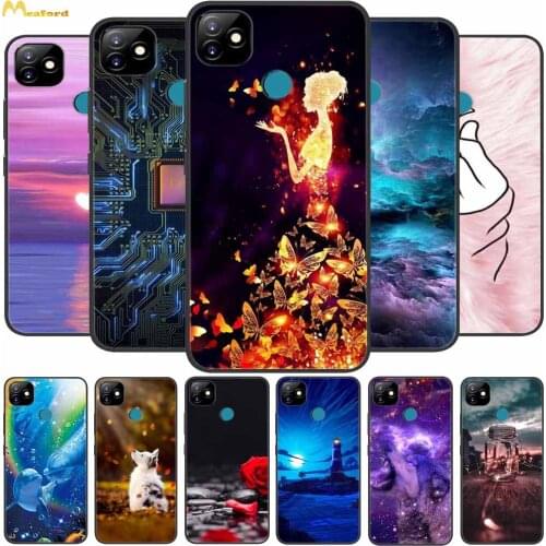 For Itel Vision 1 Pro Cases Phone Cover Vision1 Soft TPU Butterfly Silicone Case For Itel Vision 1 1pro Coque Black Bumper Capas