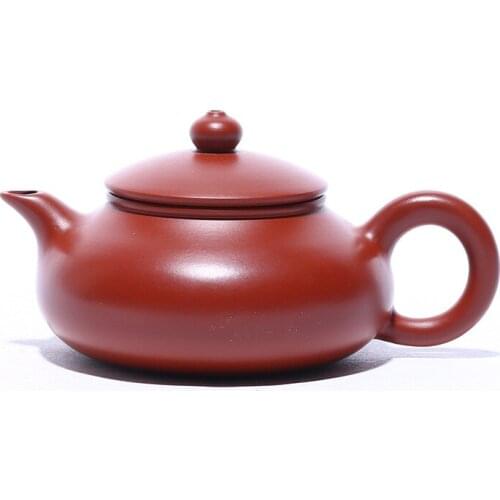 Dahongpao Virtual Flat Pot Zisha Teapot Yixing Handmade Pot Kung-fu Teaware Purple Clay Drinkware For Puer Green Black Chinese