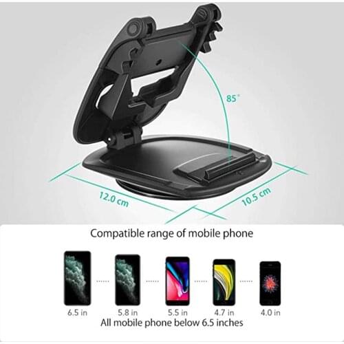 360° Rotation Car Mobile Phone Holder Car Sun Visor Dashboard Cell Phone Cradle Automobile Interior Gadget Holder For 3.5-7 Inch