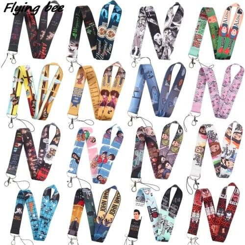 Flyingbee TV Show Keychain Tags Strap Neck Lanyards For Keys ID Card Pass Gym Mobile Phone USB Badge Holder DIY Hang Rope X1366