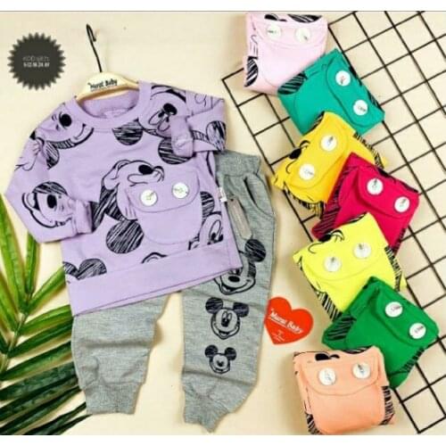 BEBEK GİYİM SEVİMLİ SURAT İŞLEMELİ RUPPER BEBEK TAKIM