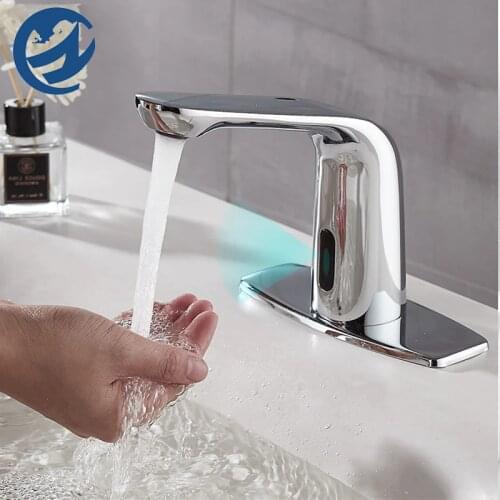 Chrome Smart Sensor Basin Faucet Touch Faucet Touchless Sink Basin Tap Hot And Cold Mixer Taps Crane Hot And Water Crane