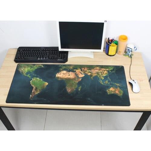Gaming mousepad world map 900x400mm DIY XL Large mouse pad gamer with edge locking pc accessories laptop padmouse ergonomic mat