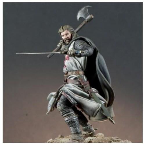 New Unassembled 1/24 75mm fantasy Crusader in Battle 75mm Resin Kit DIY Toys Unpainted resin model