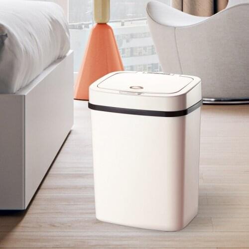 Induction Automatic Sensor Rectangular Garbage Bag Holder 12L Rubbish Trash Car Bin Dump Compost 2*AA Dry Battery Trashcan Clean