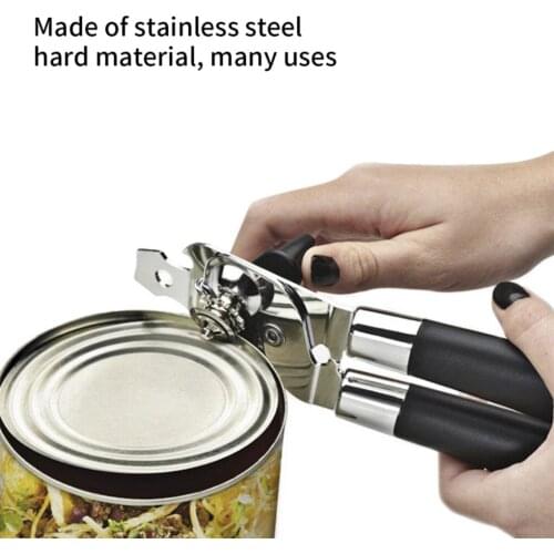 Can Opener Manual Ergonomic Stainless Steel Jar Bottle Cap Lifter for Kitchen Home Restaurant