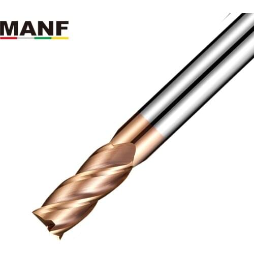 MANF HRC55 4Flute 6mm 8mm 12mm Hard Alloy Flat End Mill Good Wear Resistance Tungsten Steel Milling Cutters For Mold Machining
