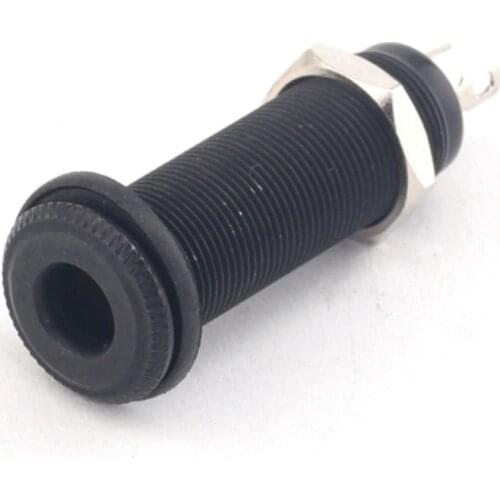 Musiclily Pro 1/4" Metal Mono Guitar Bass Barrel Output Jack Input Plug Sockets for Electric Guitar, Black