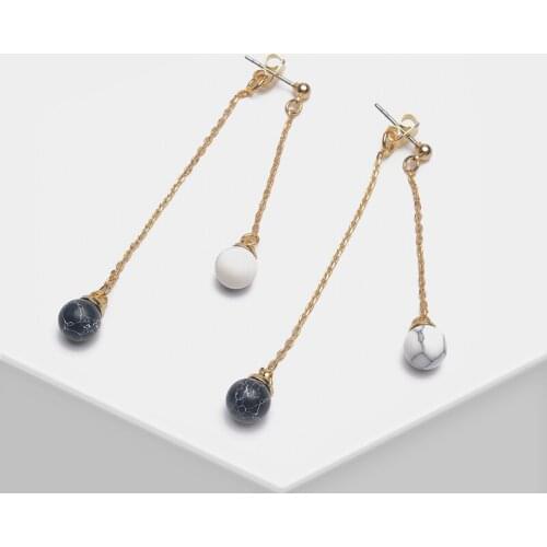 Amorita boutique Ball marble texture design fashion drop earrings