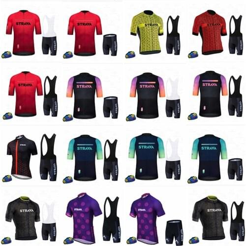 STRAVA Mens Summer Moisture Wicking Bicycle Clothing Short-Sleeved Cycling Outfit Customization,Professional Cycling Jersey Set