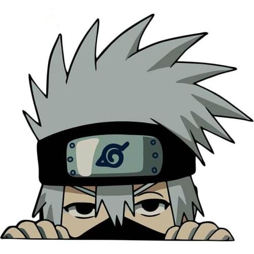 13cm*12cm for Kakashi Kid Peeking Car Decals Bumper Window Stickers DIY Motorcycle Laptop Window Trunk JDM Assessoires