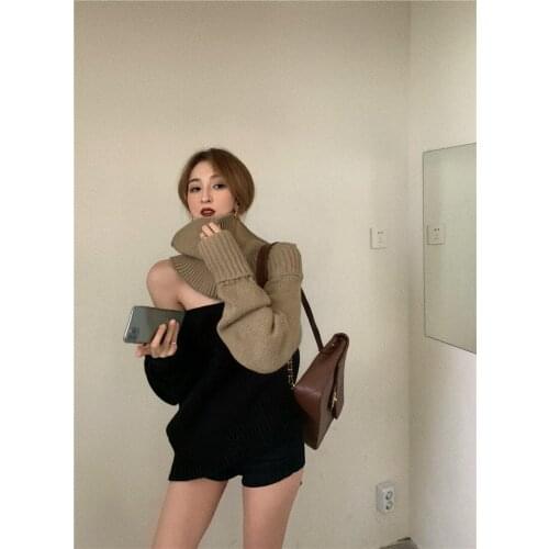OLGITUM Womens Off Shoulder Pullovers