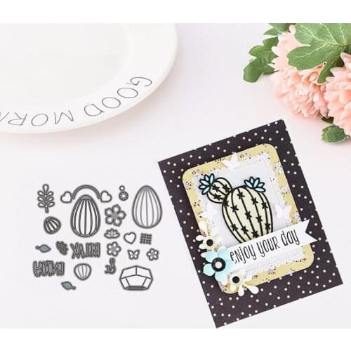 Prickly Pear Metal Cutting Dies Embossing Scrapbooking Stencil Craft Cut Dies For DIY Card Handmade