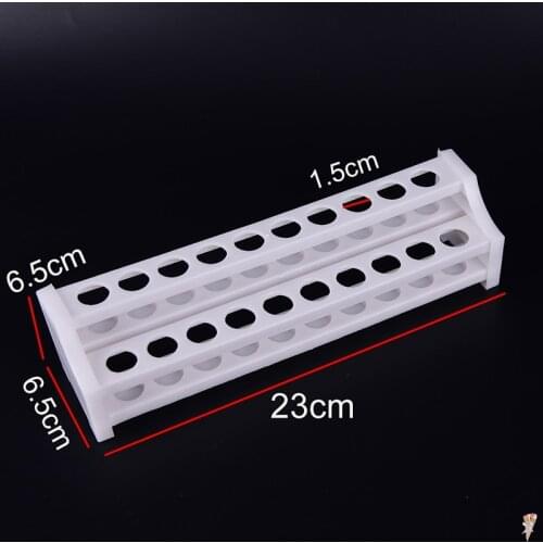 Plastic 20 Holes White Test Tube Rack For Centrifuge Tubes Laboratory Supplies Stand Shelf For School Lab Equipment