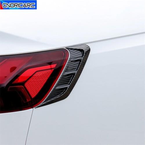 Carbon Fiber Color Car Front Headlight Eyebrows Frame Decoration Sticker Trim For Audi A4 B9 2020 Exterior Rear Lamp Decals