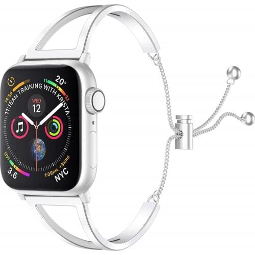 Stainless Steel Watch Strap for Apple Watch Series 5 4 40mm 44mm band iwatch 3 2 1 38mm 42mm Jewelry Style Classic Cuff Bracelet